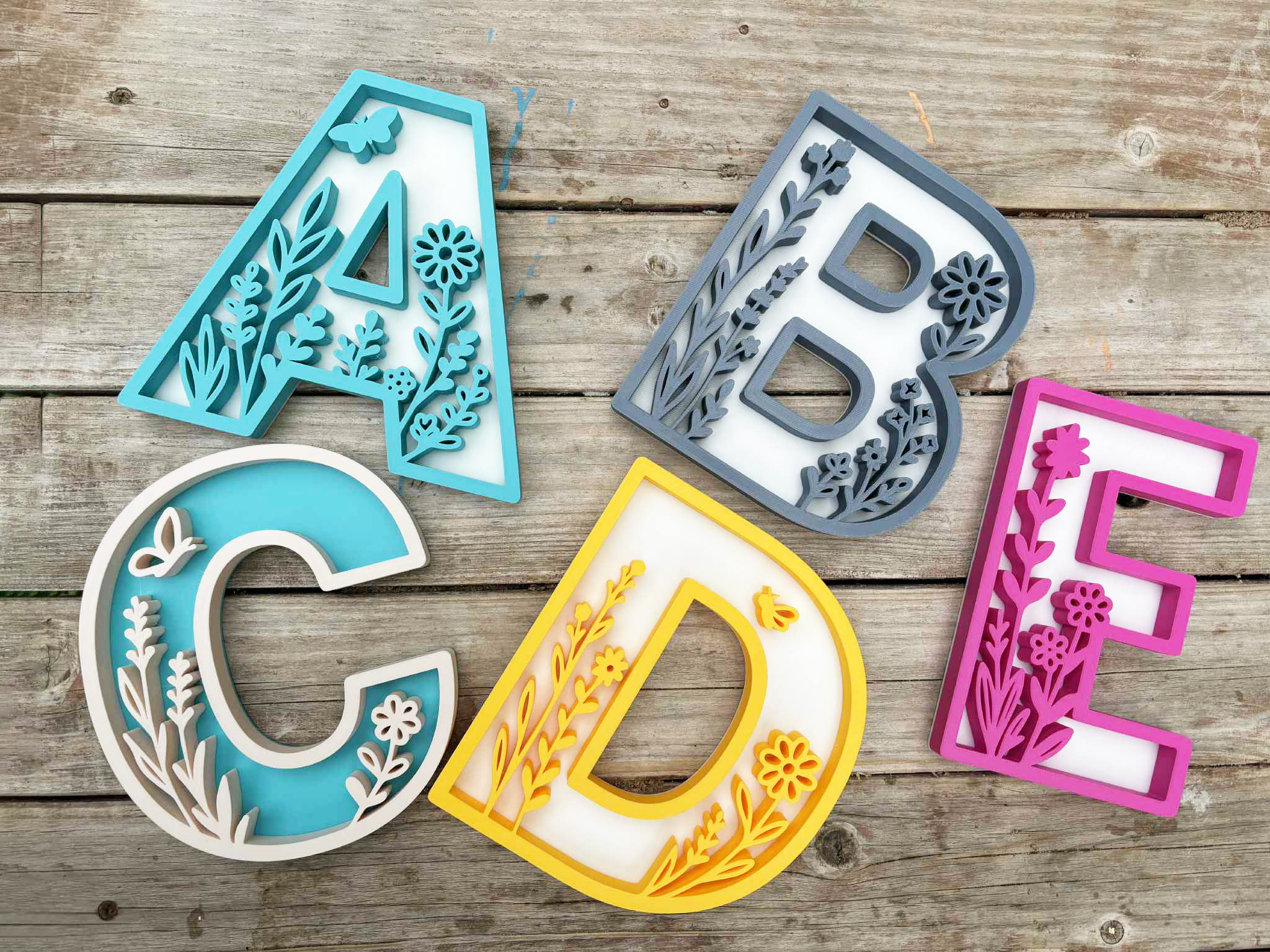 Floral Decor Letters