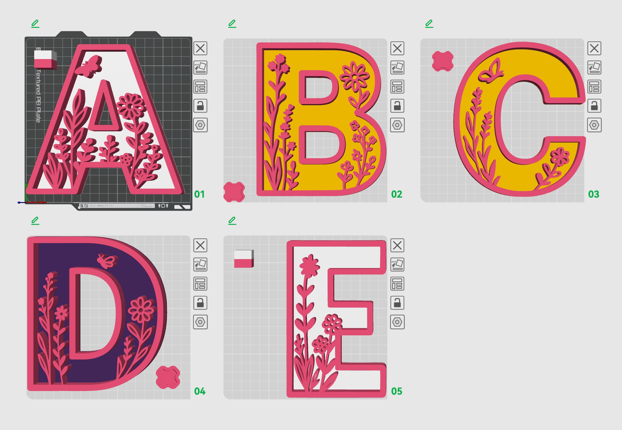 Floral Decor Letters